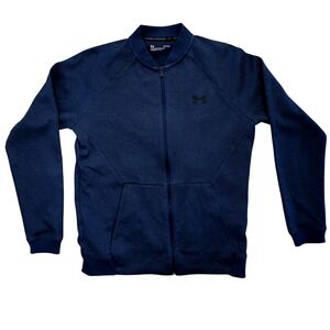 Under Armour Men's Navy Blue Track Jacket Full Zip Lightweight Large‎ Activewear